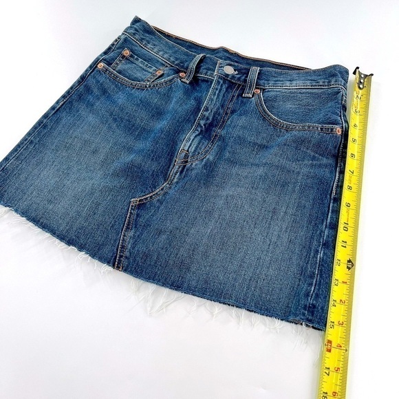 Levi’s DECONSTRUCTED MINI SKIRT size 27 cotton 100% - Picture 11 of 13
